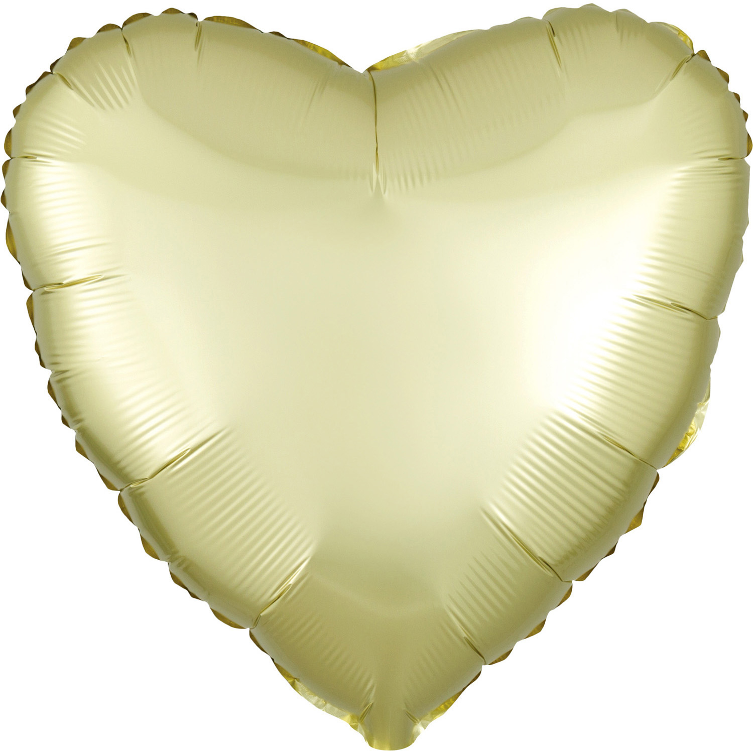 Balónek srdce foliové satén žluto-zlaté